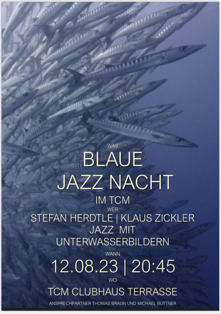 Blaue Jazz Nacht mit dem Duett S. Herdtle / K. Zickler am 12. August ab 20:45!