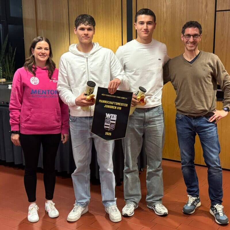 Ehrung für die U18 Junioren Mannschaft