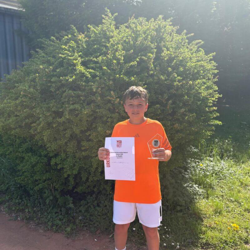 Luka Lingenberg, 3. Platz U14 im Bezirk E