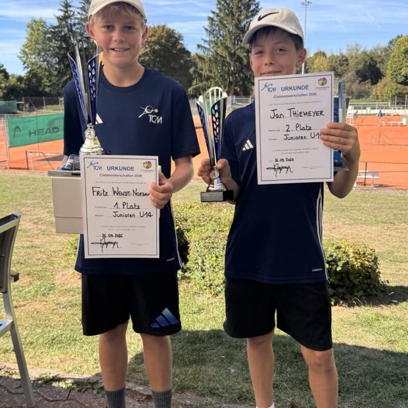Fritz 1.Platz und Jan 2.Platz U14 Junioren