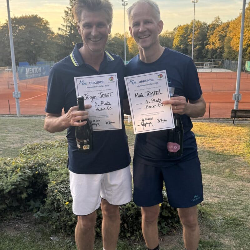 Jürgen Jobst 2.Platz und Mike Tempel 1.Platz Herren 60