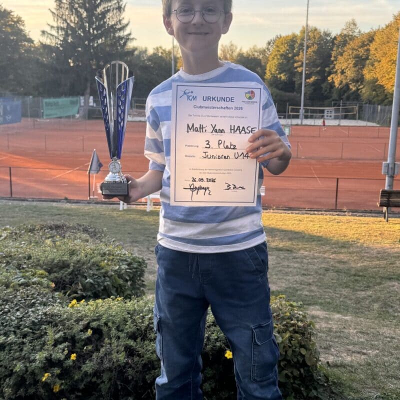 Matti Haase 3.Platz U14 Junioren
